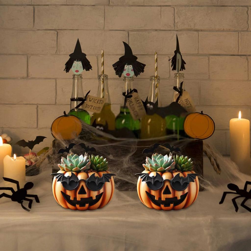 Halloween Pumpkin Planter Ornament Personalized Funny Halloween Decoration Resin Pumpkin Decor Thanksgiving Decorations Fall Decorations For Home