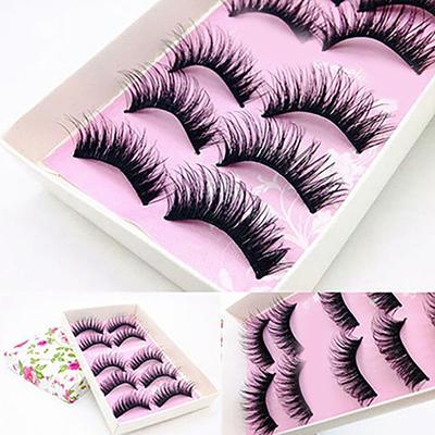 5 пар Beauty Wispies Натуральные Длинные Густые Мягкие Накладные Накладные Ручной Работы Ресницы