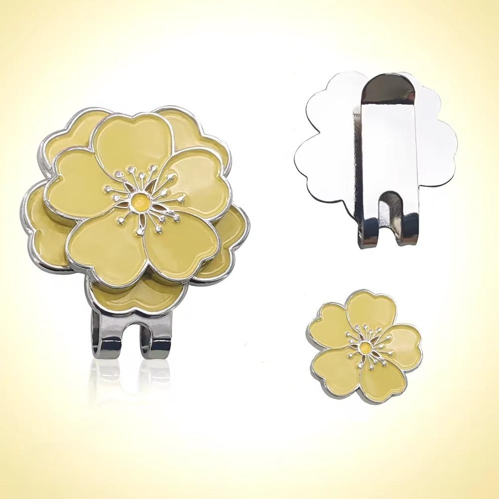 Flower Shaped Golf Ball Mark Magnetic Golf Hat Marker Sports Cap Golf Cap Clip Women Girls