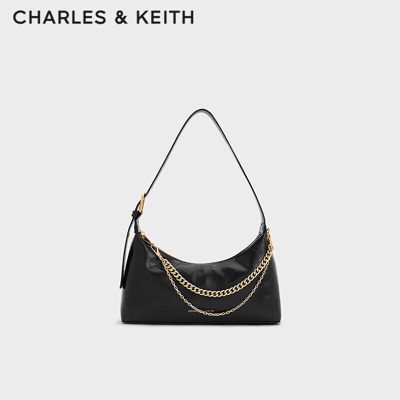 Плечевая сумка CHARLES&KEITH с молнией и складками