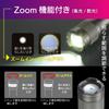 OHM Electric Waterproof IPX7 LED Zoom 350 for Outdoor Use and Disaster Preparedness LHA-Z35C5 08-1640 Flashlight, Lumens,