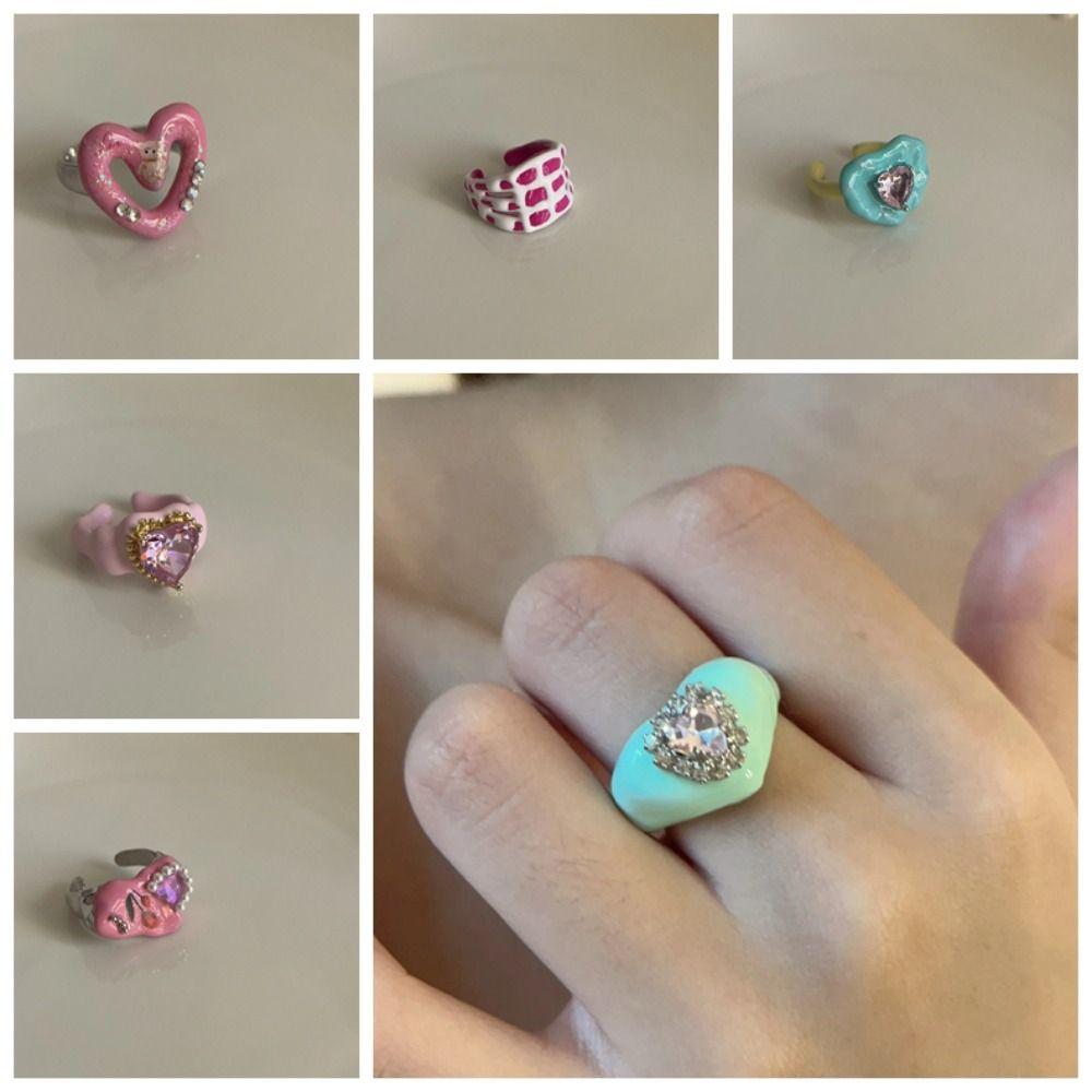 Кольцо с геометрическим рисунком медведя, капающее масло, нерегулярная эмаль, кольцо с индивидуальной росписью для мужчин