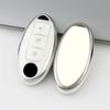 3/4/5 Buttons Silver Edge For Nissan Tiida Pathfinder Note Qashqai X-Trail T31 T32 Juke J10 J11 Kicks Car Key Cover Case Shell