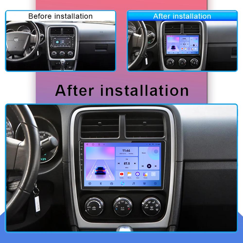 Android Carplay автомобильное радио для Dodge Caliber 2009-2012 мультимедийный проигрыватель головное устройство стерео GPS навигация BT WIFI 2+32 ГБ