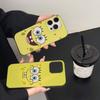 Мультяшный S-Губка Боб S-Квадратные Штаны Чехол для Телефона Для IPhone 17 16 15 14 13 12 11 Pro Max Plus Гофрированный Бампер Задняя Крышка Корпус