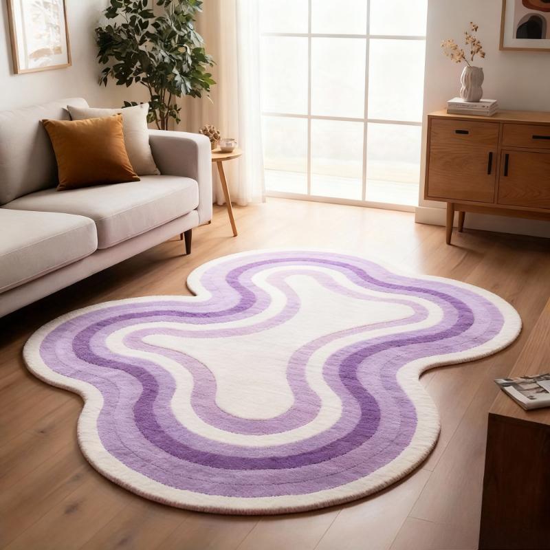 Irregular Shape Carpets for Living Room Fluffy Soft Lounge Dopamine Floor Mat Large Area Bedroom Decor Carpet Thickend Plush Rug