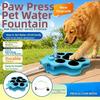 No Spill Pet Step-On Water Fountain Paw Activated Pet Sprinkler Dog Drinking Feeder Yard