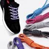 Laces Shoelaces Reflective Round Weaving Cord Sneakers Strings Athletic Sports Flat Shoes Rope Shoe  Supply