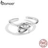 Bamoer 925 Sterling Silver Eye of Horus Egypt Protection Open Ring for Women Personality Cool Band Ring Fashion Jewelry Gift