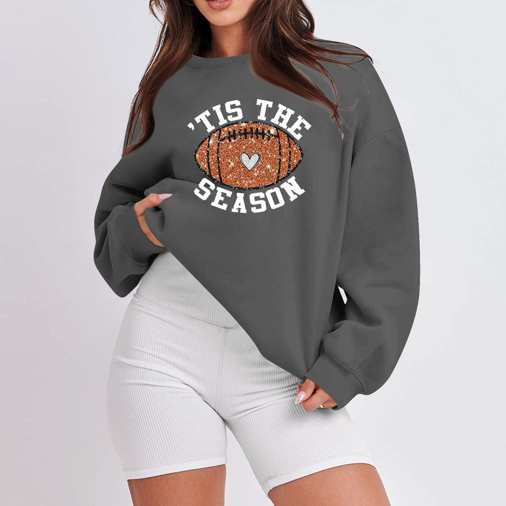 Женская повседневная мода с длинным рукавом и принтом, с круглым вырезом, свободная толстовка