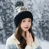 Korean Version of Autumn and Winter Hat for Women's Big Head and Face Slim Knitted Hat Rabbit Hair Ear Protection Warm Hat Plus Wool Yarn Hat
