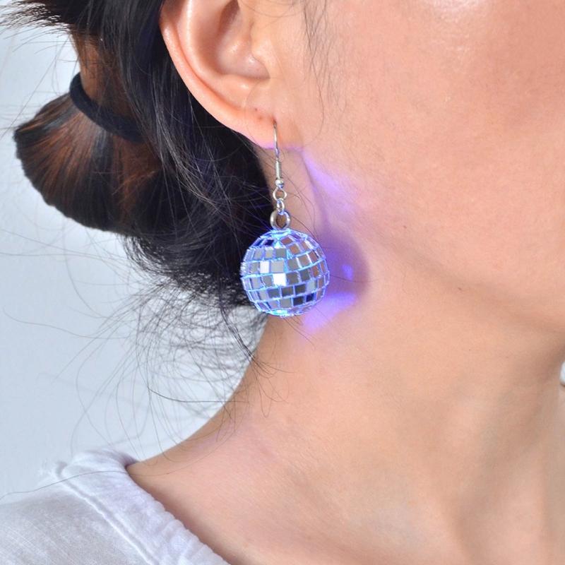 Серьги-шарики из стекла Отражающие стеклянные серьги Подходят для вечеринок и на каждый день