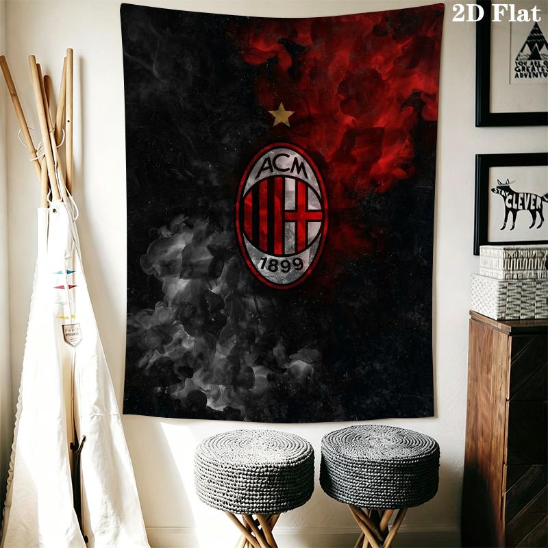 Llx0916 Гобелен AC Milan Эстетичный настенный подвес Печатная ткань Одеяло Декоративные гобелены для спальни гостиной Домашний декор
