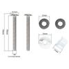 2pcs Toilet Lid Bolt Toilet Installation Fixing Screw Connection Group Hinge Toilet Cover Installation Screws Nut Bathroom Acces