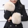 1 Pair Faux Fur Wrist Warmers Fluffy Women Plush Sleeve Cuffs Windproof Thermal Accessory for Jackets Sweaters