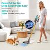 Беспроводной пылесос 550 Вт 45 кПа, аккумуляторный пылесос-стик 6-в-1 для шерсти домашних животных, ковров и твердых полов, легкий, против запутывания