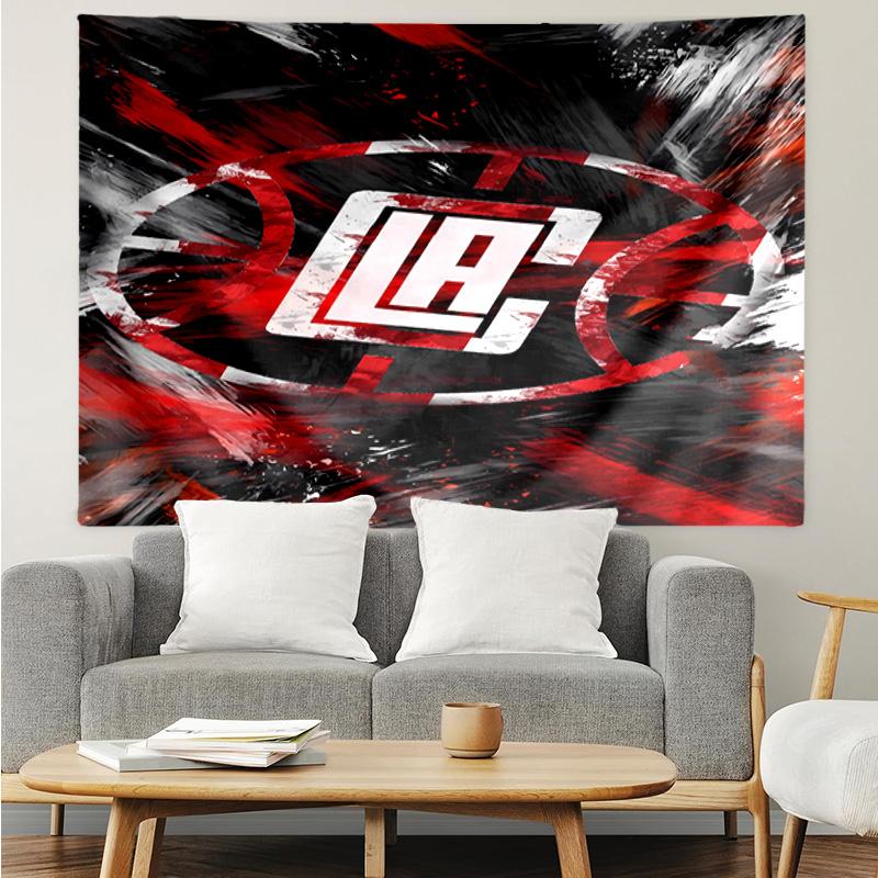 Los Angeles Clippers logo Tapestry for Bedroom Aesthetic Classroom Tapestries Wall Hanging for Living Room Dorm Office,Ideal Creative Gift