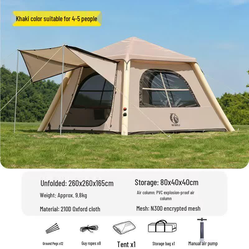 Yuzhan 4-5 Person Inflatable Camping Tent with Tarp
