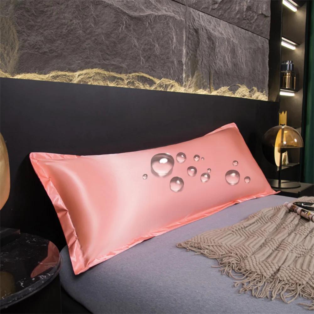 Body Satin Waterproof Pillow Cover with Envelope Closure,Long Pillow Cases,Soft and Breathable Body Pillowcase Gift for Sleepers