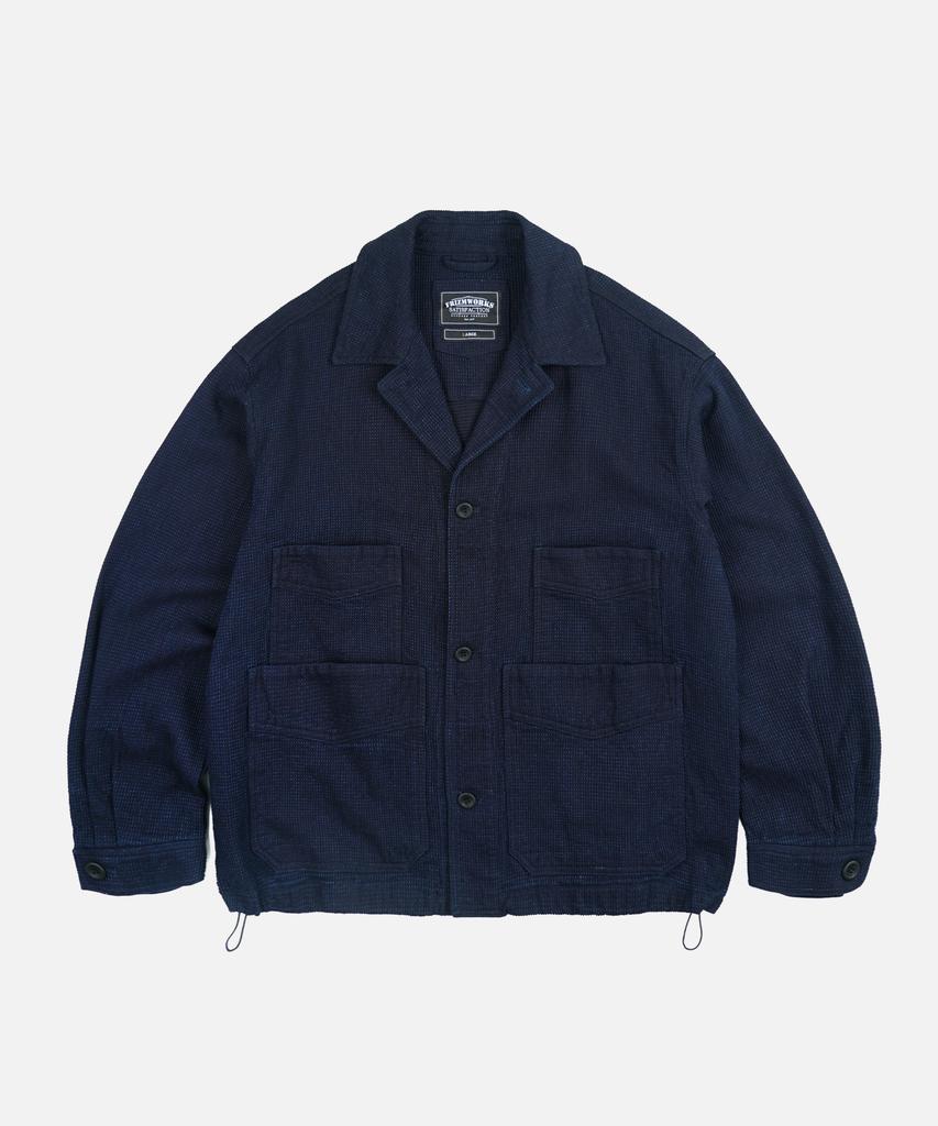 FRIZMWORKS Double Pocket Coverall Jacket _ Sashiko Indigo