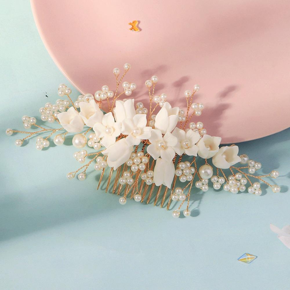 Сверкающий Цветок Гребень для Волос Стразы Головной Убор Элегантная Свадебная Повязка на Голову Девочки