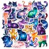 56 Стикеры-граффити «Звездное небо» с котами Космический кот Цветной Милый кот Креативный набор стикеров