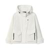 Heritage Simple Clean Fashion Trendy Versatile Loose Woven Hooded Jacket Women Jackets Cloud-Mushroom-White F11W548706FWT