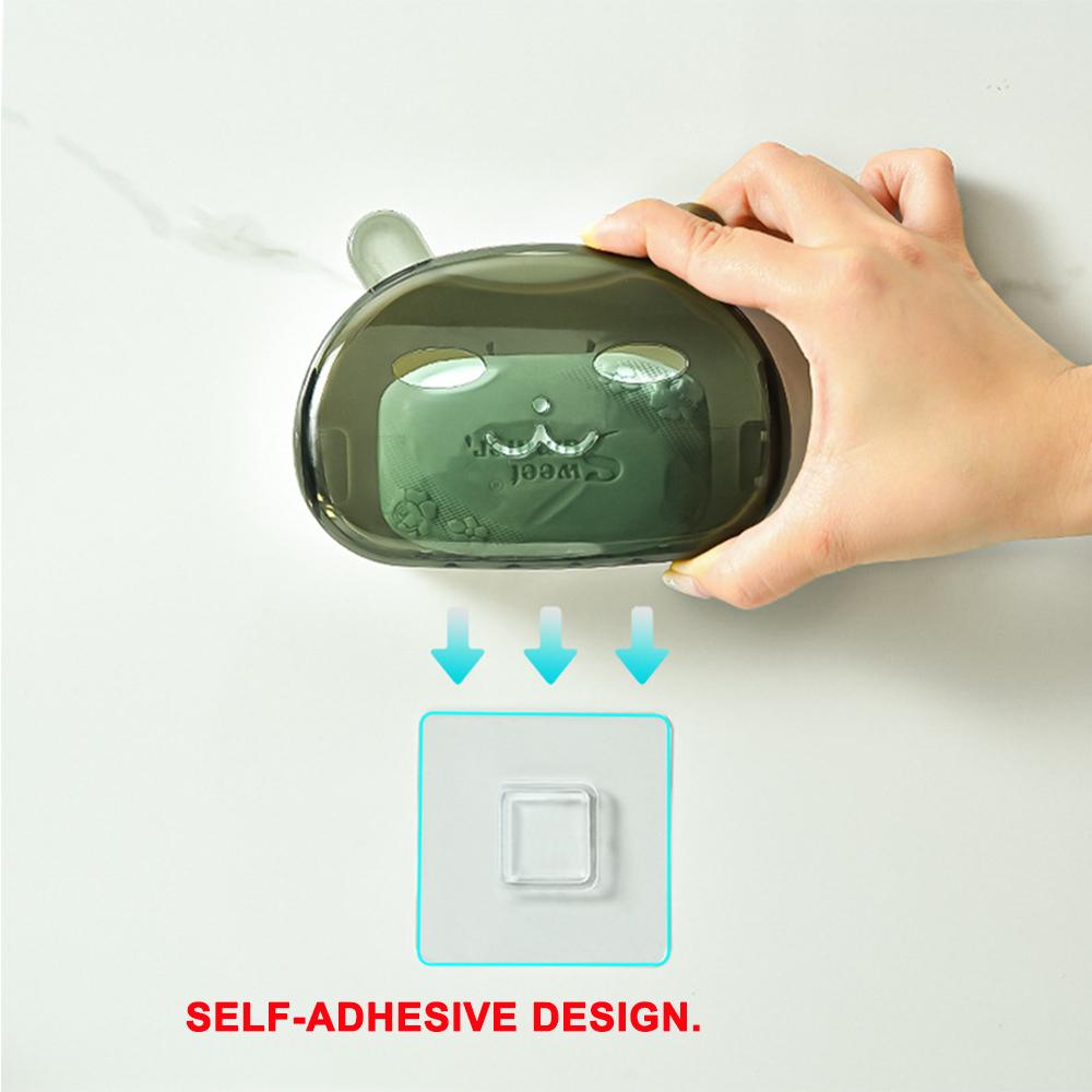 1 шт., коробка для мыла с крышкой, коробка для хранения мыла, неперфорированная настенная вешалка, бытовая коробка для туалетного дренажа, мыльница