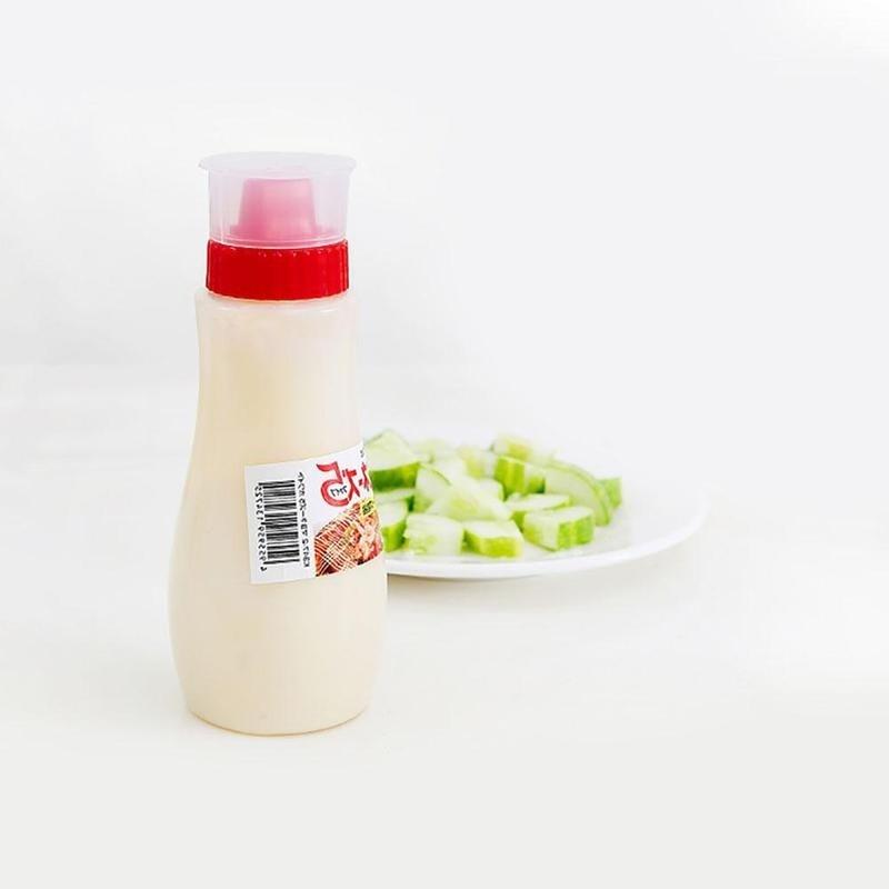 5 Hole Plastic Squeeze Bottle Condiment Dispenser Ketchup Mustard Salad Sauce