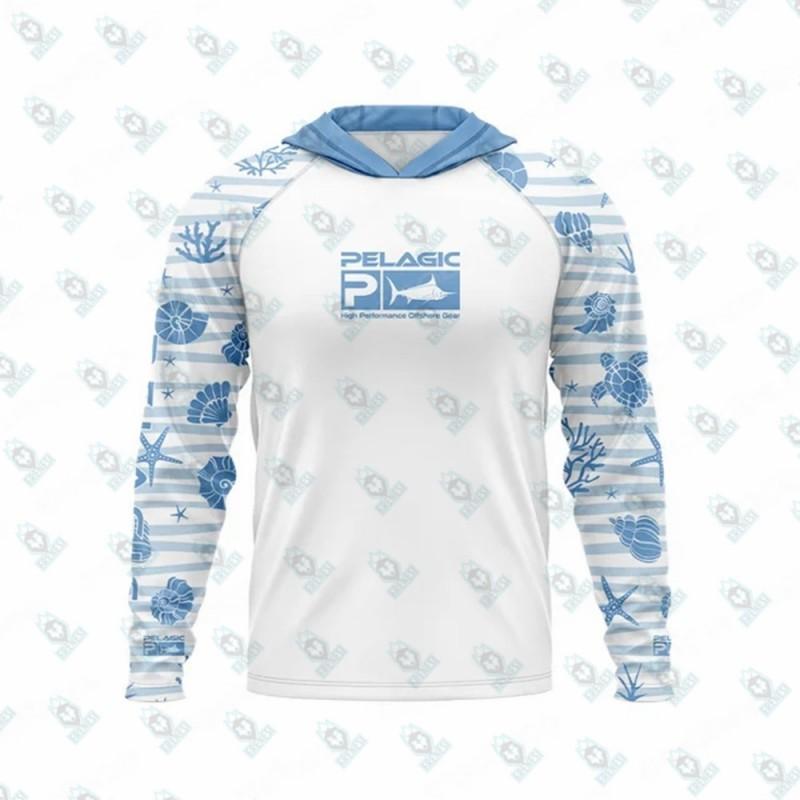 Mens Long Sleeve Hooded Fishing Shirt UV Protection Outdoor Angling Top With Moisture Wicking Milk Silk Fabric