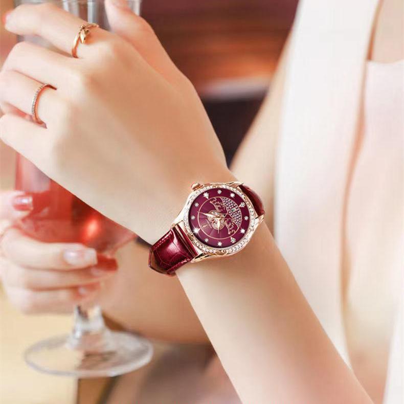 POEDAGAR Новые роскошные женские часы высшего бренда с коробкой, водонепроницаемые женские кварцевые часы со светящимся календарем