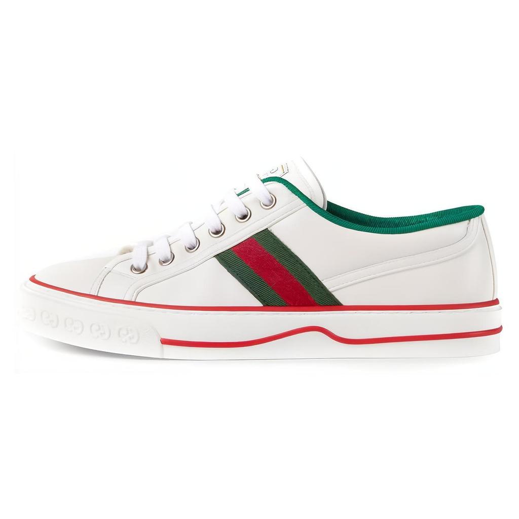 GUCCI Tennis 1977 White Green Red Women's (Unisex) Skate Shoes 645979 17L10 9060