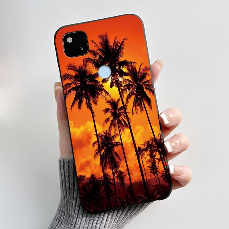 Для Google Pixel 4a 4G Чехол Роскошный Милый Кролик с Сердечками Забавный Мягкий Черный Матовый ТПУ Силиконовый Задний Защитный Чехол Тонкий