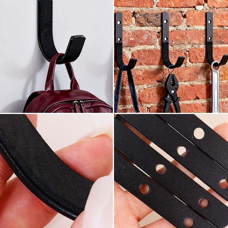 2/10set Rack Wall Mount J Hook with Screws Carbon Steel Wall Hanging Storage Hooks Racks Garage Organize Multi-Purpose Holders