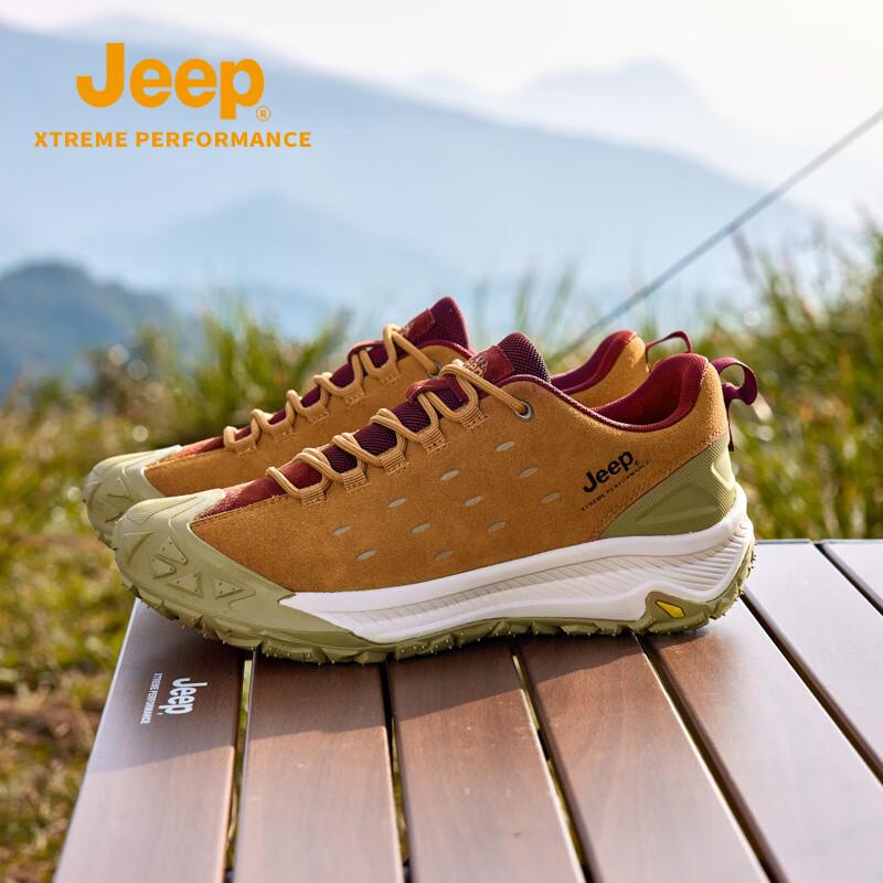 Jeep Мужские дышащие походные туфли в стиле business casual с амортизацией