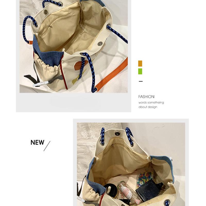 Летний дизайн с цветовым контрастом, нейлоновая повседневная сумка-тоут, прочная наплечная сумка для работы в офисе, для деловых поездок