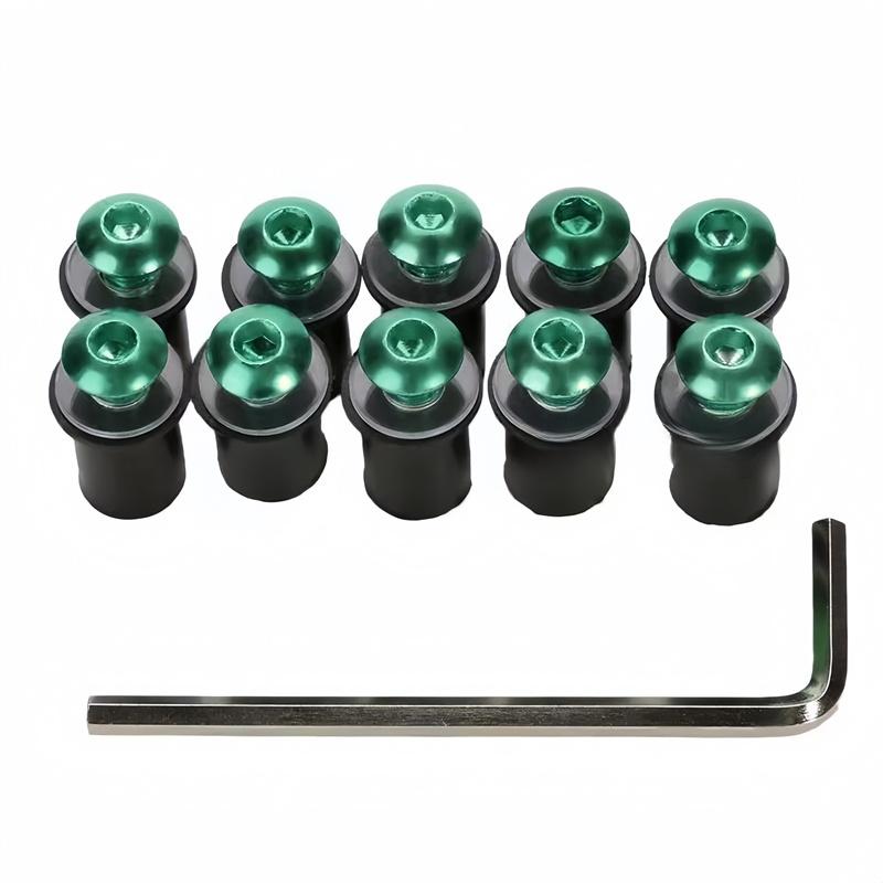 10PCS M5 Fairing Wind Screen Screw Bolt Kit Windshield Mounting Nut bolt For YAMAHA YZF R15 R25 R125 R1 600R R1M R1S YZF600R LS