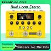 NUX DUAL LOOP Стерео Педаль эффектов для электрогитары и бас-гитары Лупер