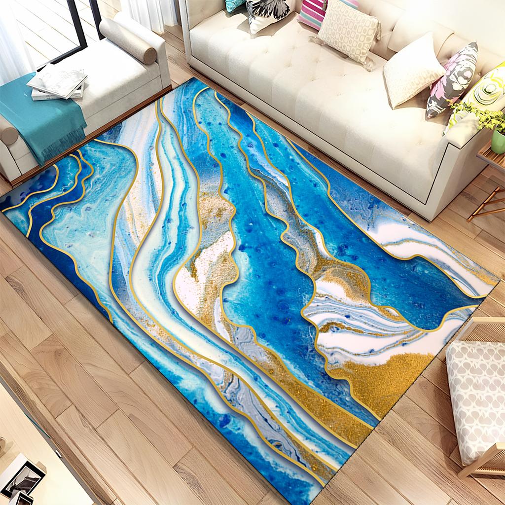 Цвет золотого скандинавского мрамора, великолепный коврик, большой ковер, ковер для дома, гостиной, спальни, дивана, коврик для двери, декор, нескользящий напольный коврик