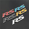 1 Pc 3D Metal RS Logo Car Emblem Rear Trunk Sticker Grille Badge Sport Version Modification