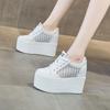 Fashion 12cm High Quality White Women Shoes Air Mesh Platform Wedge Sneakers Chunky Sneakers Shoes Shose Women Spring Summer