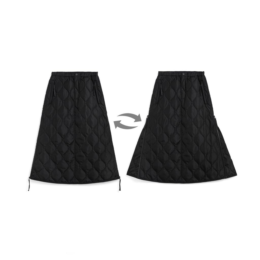 Taion Military Zip Gusset Down Skirt Size L Women's W150SKGZML-1 Black,