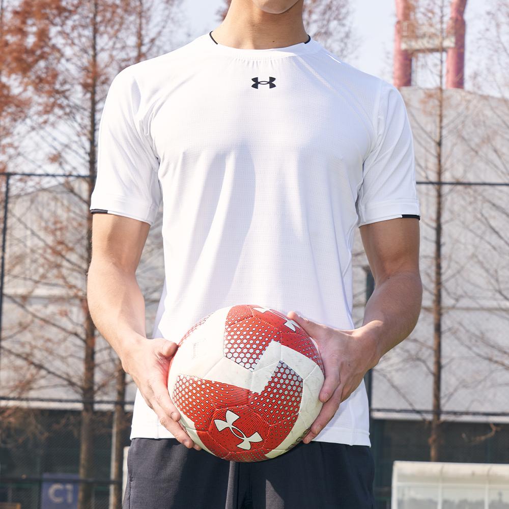 Under Armour Повседневная однотонная спортивная трикотажная футболка с круглым вырезом унисекс топы белые 22500509-100