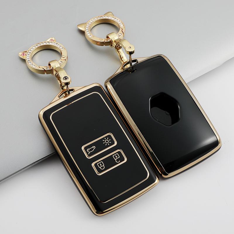 Новый чехол для ключей из ТПУ, полное покрытие для Renault Koleos Kadjar Megane Talisman Captur Espace Clio 2016-2019, аксессуары для ключей с 4 кнопками