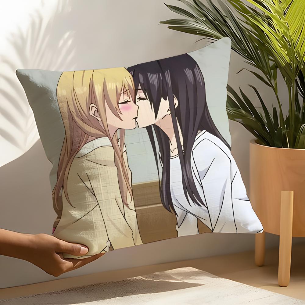 Yuri Anime Bloom Into You Pillow Case Home Living Room Decoration Linen Pillow Cases Cushion Cover