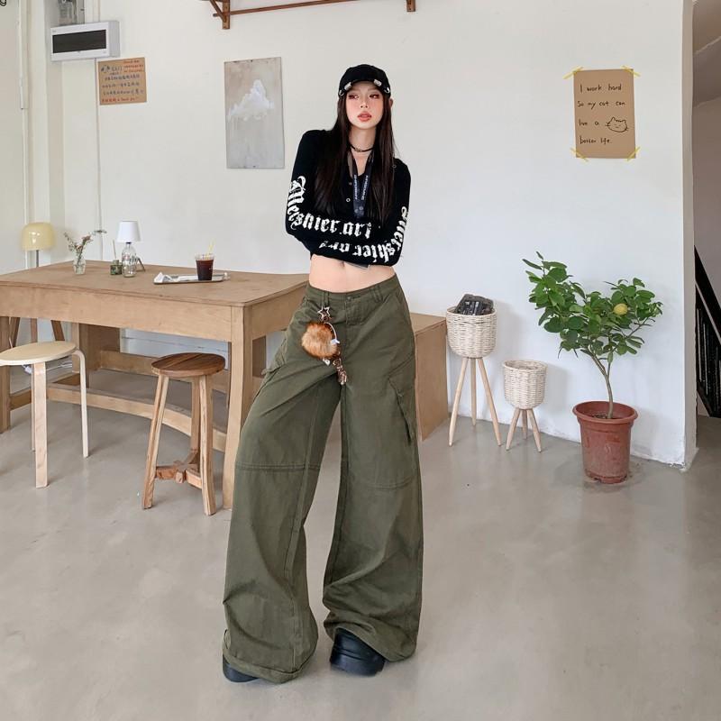 Womens Baggy High Waist Wide Leg Denim Jeans Cargo Style Loose Fit Fall 2025 Casual Streetwear