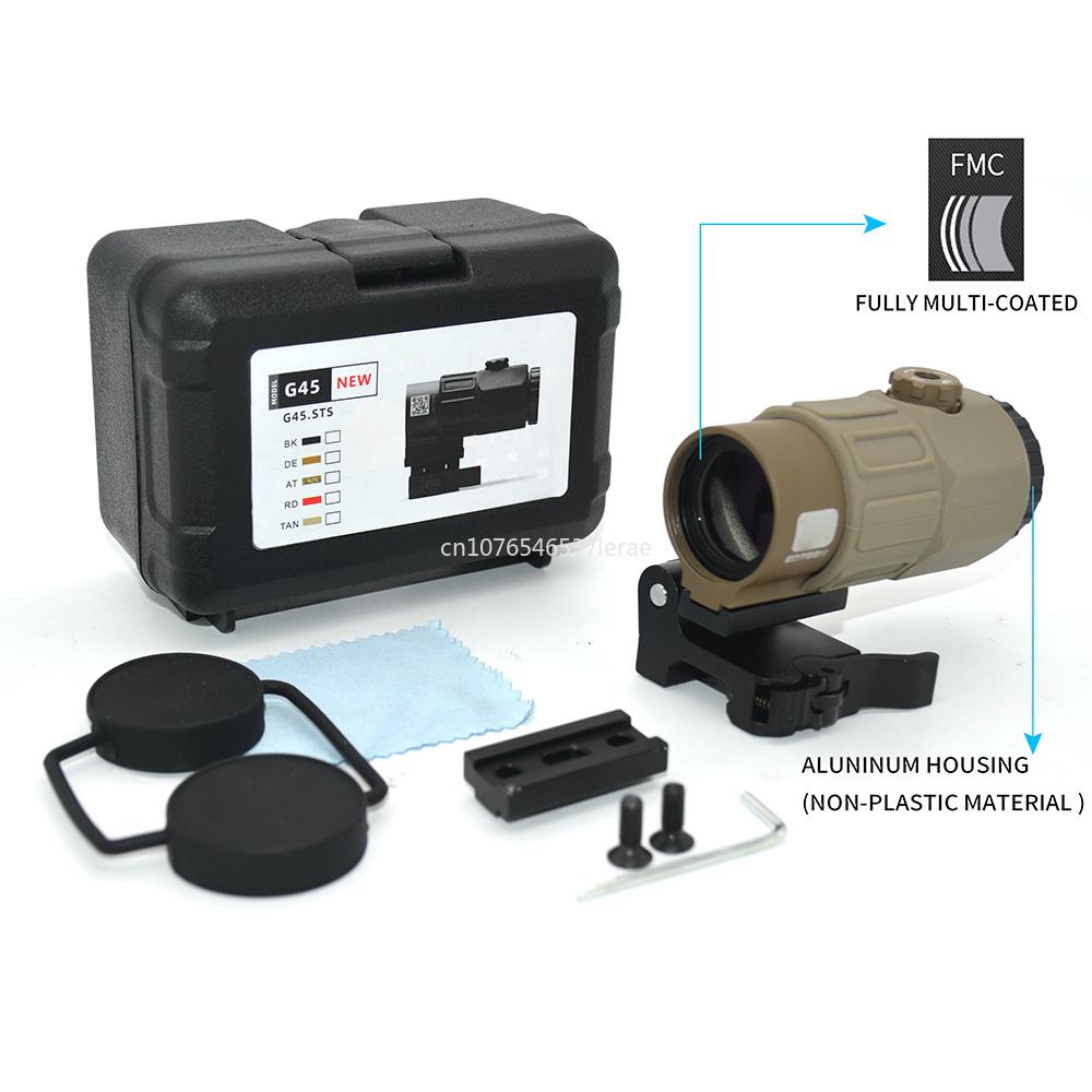 Тактический Airsoft Прицел-увеличитель G45 5X с коллиматорными прицелами 558 553 EXPS3 Красная точка Комбо Оптика QD Крепление Weaver Fit 20MM Рельсовое крепление С полной маркировкой
