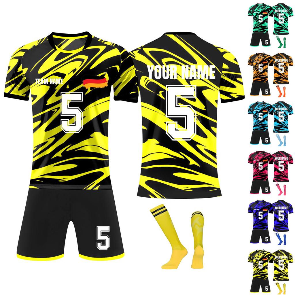 Personalised Shirts Kit Mens Girls With Name Number Custom Football Jerseys For Boys Training Suit