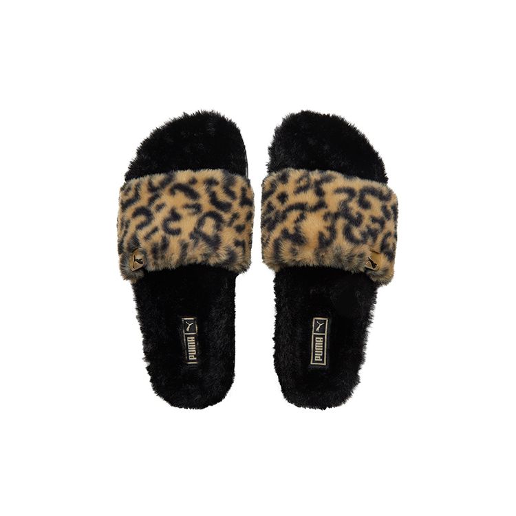 Puma Leadcat 2.0 Повседневные Мягкие Удобные Шлепанцы Сандалии Женские Черные Желтые 385804-02