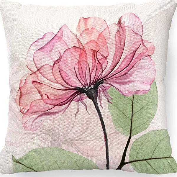 Ретро Американский Растительный Цветочный Принт Льняная Наволочка Гостиная Диван Автомобильная Подушка Подушка